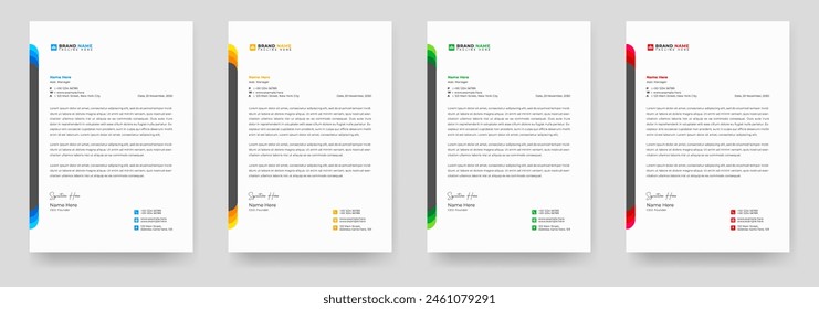 Creative and Professional business letterhead design template. Letter head Pad layout vector illustration