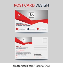 Creative and professional business postcard design template. commercial, identity, style, advertisement, abstract, classic, message, marketing, illustration, vector.