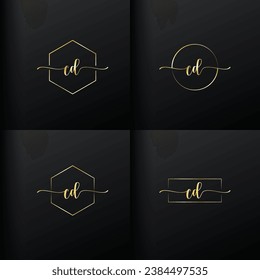 Creative professional C D logo template . Vector Illustrator with C and D letters.