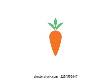 Creative and professional carrot logo design template on white background
