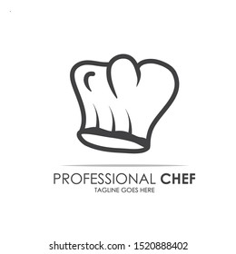 Creative Professional Chef Logo with white background. Can be used for restaurant logo, chef logo, id card, neon box and cooking logo