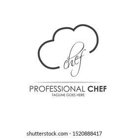 Creative Professional Chef Logo with white background. Can be used for restaurant logo, chef logo, id card, neon box and cooking logo