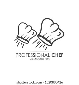 Creative Professional Chef Logo with white background. Can be used for restaurant logo, chef logo, id card, neon box and cooking logo