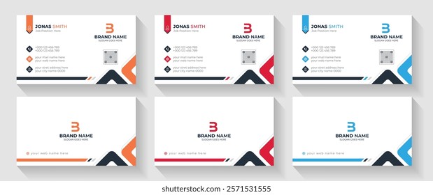 Creative professional corporate business card design template. Visiting card for corporate print. Modern and simple business card design.