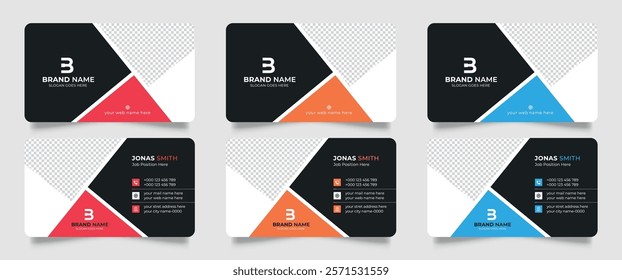 Creative professional corporate business card design template. Visiting card for corporate print. Modern and simple business card design.