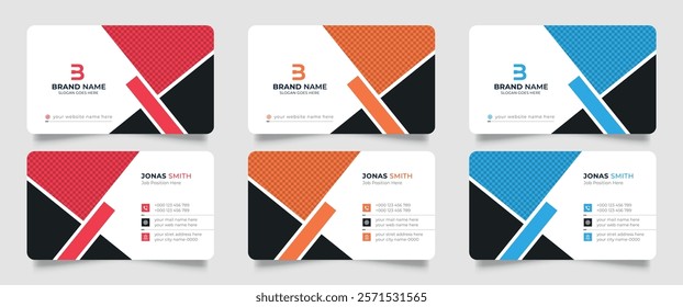 Creative professional corporate business card design template. Visiting card for corporate print. Modern and simple business card design.