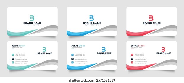 Creative professional corporate business card design template. Visiting card for corporate print. Modern and simple business card design.