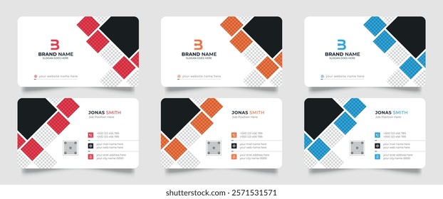 Creative professional corporate business card design template. Visiting card for corporate print. Modern and simple business card design.