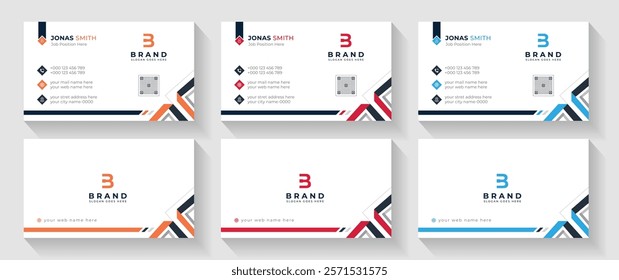 Creative professional corporate business card design template. Visiting card for corporate print. Modern and simple business card design.