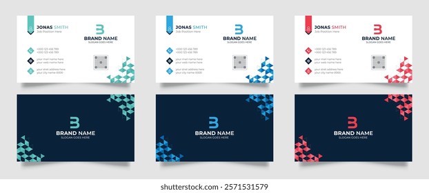 Creative professional corporate business card design template. Visiting card for corporate print. Modern and simple business card design.