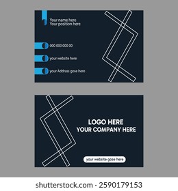 Creative professional corporate business card design template. Visiting card for corporate print. Modern and simple business card template