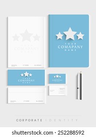 Creative professional corporate identity kit for your business includes Letterhead, Visiting Cards, Envelopes, Folder and stationary.