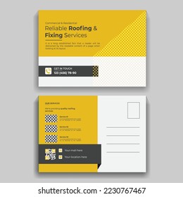 Creative and professional corporate post card design template