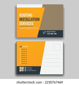 Plantilla de diseño de tarjetas postales corporativas creativas y profesionales