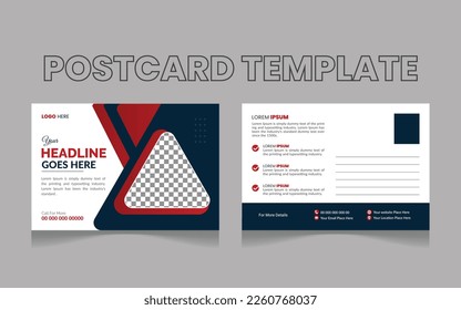 Plantilla de diseño de postales de Creative Professional Corporate . Postal comercial corporativa 
Diseño de plantillas, plantilla de postales mínima simple y limpia, postal comercial 
Diseño
