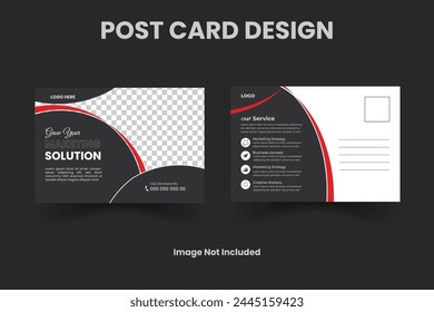 Creative Professional Corporate postcard design template . Corporate Business Postcard Template Design, Simple and Clean Modern Minimal Postcard Template, Business Postcard Layout