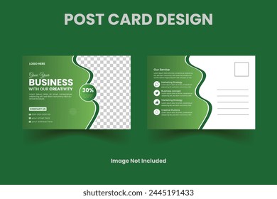 Creative Professional Corporate postcard design template . Corporate Business Postcard Template Design, Simple and Clean Modern Minimal Postcard Template, Business Postcard Layout