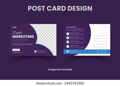 Plantilla de diseño de postal Corporativa de Profesional creativo . Diseño Corporativa de la Plantilla de la tarjeta postal de negocios, Plantilla simple y limpia de la tarjeta postal mínima moderna, diseño de la tarjeta postal de negocios
