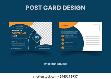 Creative Professional Corporate postcard design template . Corporate Business Postcard Template Design, Simple and Clean Modern Minimal Postcard Template, Business Postcard Layout