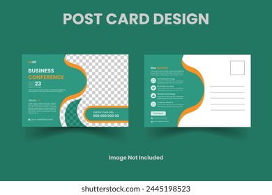 Creative Professional Corporate postcard design template . Corporate Business Postcard Template Design, Simple and Clean Modern Minimal Postcard Template, Business Postcard Layout