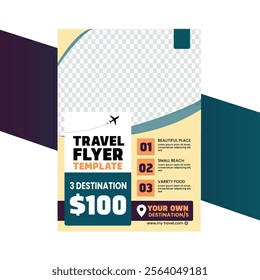 Creative Professional Corporate  Vector Travel Flyer Template Flyer Design. Minimalist Motivational Positive Flyer Design.