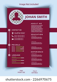 Creative and professional CV design template