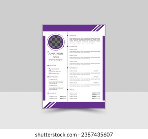 Creative and Professional CV Design Template.