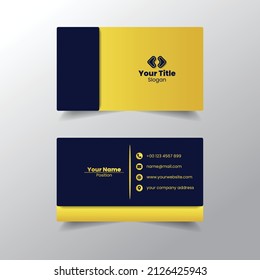 Creative and Professional Double sided Business Card Template. Flat Design Vector Illustration.