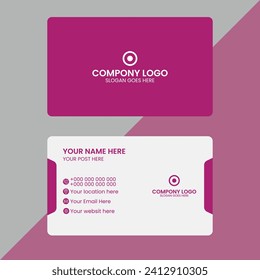 Creative professional elegant modern business card design template