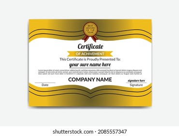 Creative, Professional, Eye Catching, Modern, Corporate, Educational, Industrial And Horizontal Certificate Template Design 1 For Print, School, High School, Diploma, Honours, Phd, Company, University