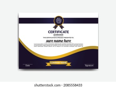 Creative, Professional, Eye Catching, Modern, Corporate, Educational, Industrial And Horizontal Certificate Template Design 3 For Print, School, High School, Diploma, Honours, Phd, Company, University