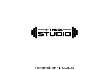 Creative and professional fitness studio for gym, fitness, and sport logo design vector editable on white background