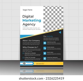 A creative and professional flyer design is essential for any type of business or company. It is perfectly suitable for use in any business like advertising, social media, agency, etc