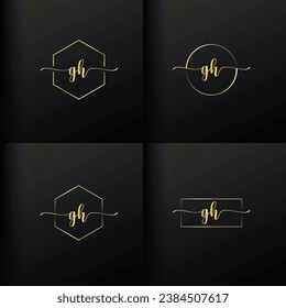 Creative professional g h logo template . Vector Illustrator with g and h letters..