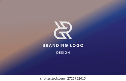 Creative professional GR logo template with illustration vector for business.