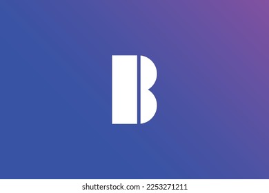 Creative and professional initial letter B logo design template on blue background