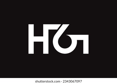 Creative and professional initial letter h g r infinity logo design template on black background