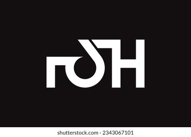 Creative and professional initial letter h g r infinity logo design template on black background