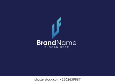 Plantilla de logotipo UF de letras creativas y profesionales