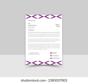Diseño de membrete creativo y profesional.