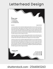 Creative and professional Letterhead design template.
