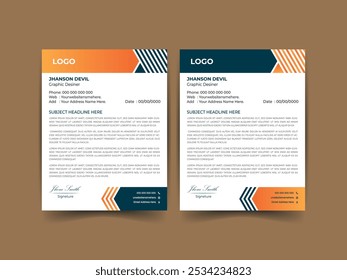 Criativa e profissional design de modelo de papel timbrado criativo para sua empresa 