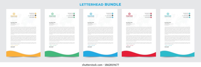 creative professional letterhead templates design
