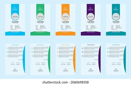 Creative  professional minimal  elegant id card with color combustion.