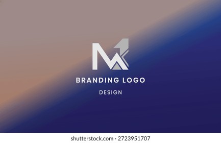 Creative professional mk logo template with illustration vector for business.
