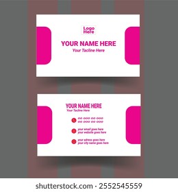 creative professional Modern Business Card Template Design clean corporate double-side business card template.