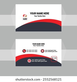  creative professional Modern Business Card Template Design clean corporate double-side business card template