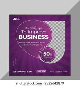 Creative Professional Modern Business Social Media Post Design Vector Squire Size