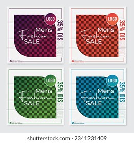 Creative professional modern simple minimalist corporate business fashion social media design template with multicolor