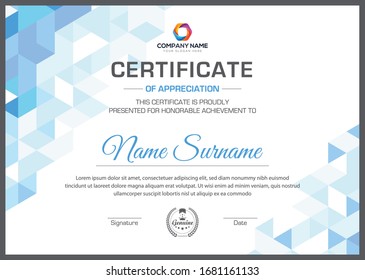Creative professional multipurpose  honor certificate template design for all types company